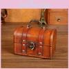 Vintage Wooden Trinket Box With Lid For Home Decor And Dustproof Storage