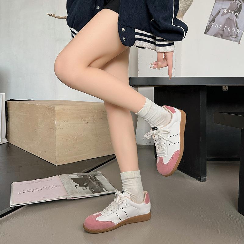 

Versatile lightweight platform German training shoes women s 2024 new popular summer retro sports heightening casual board shoes 40 розовый