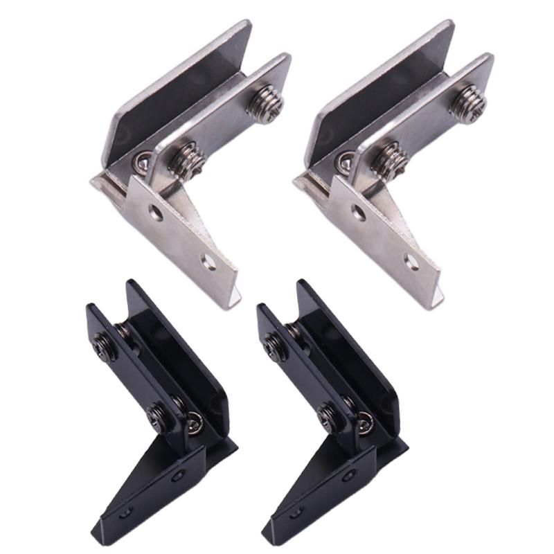 2pcs Glass Door Hinge Without Drilling Shower Door Hinges Cabinet Side Mounted Frameless Glass Hinge For Bathroom Kitchen