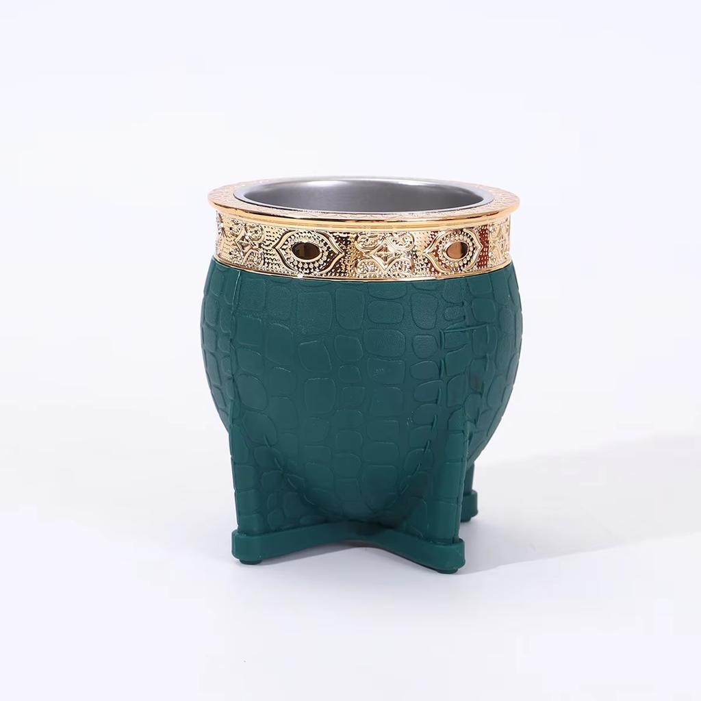 1 buc Cană de apă Paraguay din oțel inoxidabil cu strat dublu cu pai, textură carapace de țestoasă, cană coajă de ou, cană coajă de ou cu textură de piele