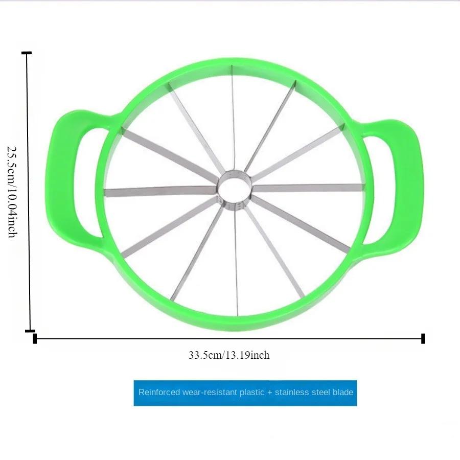 Нож для арбуза из нержавеющей стали, резак для фруктов, гаджет, бытовой слайсер для арбуза, большой делитель для дыни Хами, кухонные гаджеты светло-зеленый