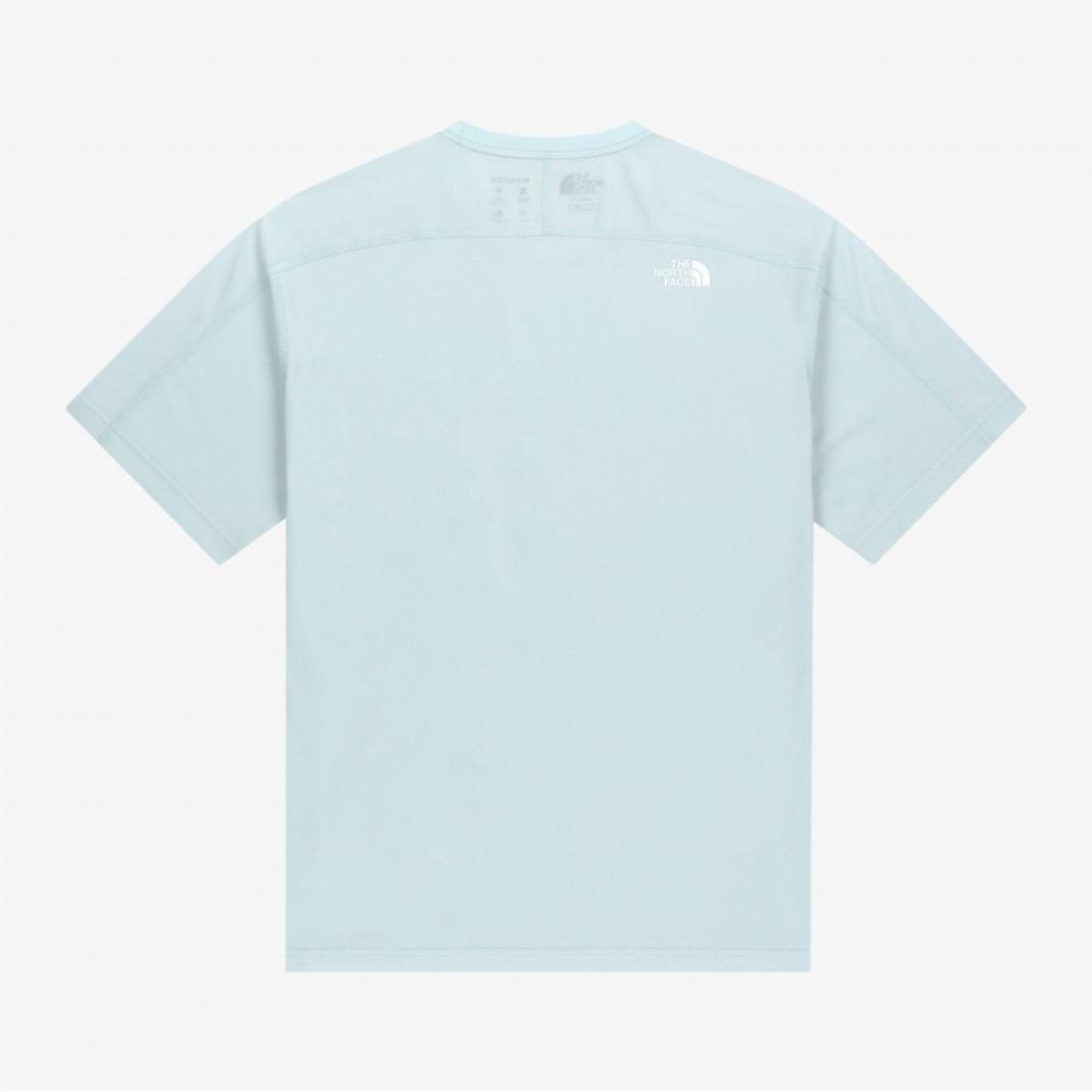 The North Face White Label Hybrid Waffle Short Sleeve Round Tee Light Blue Nt7ur15l