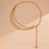 Round Brand Alloy Multi-Layer Exaggerated Body Chain Women Queen Head Retro Street Snap Beam Waist Chain