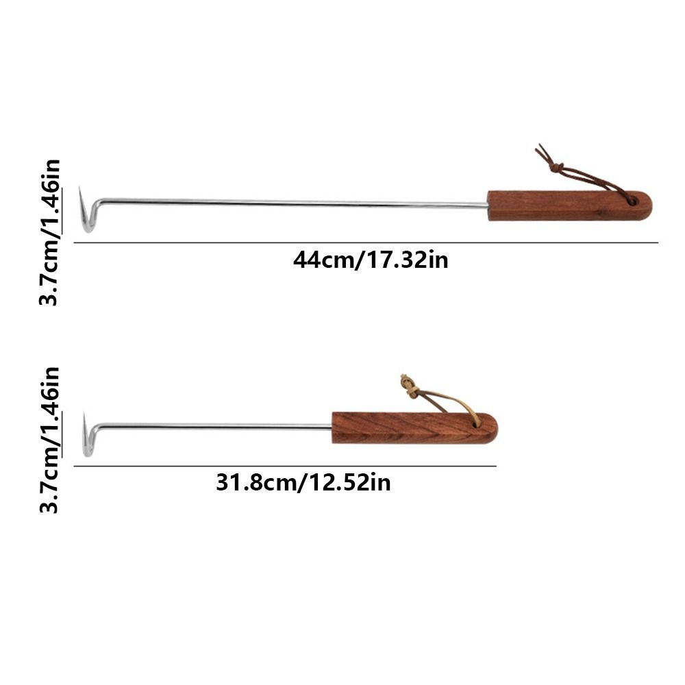 Wooden Handle Barbecue Food Turner Heavy Duty Grilling Cooking Flipper  Home Cookout