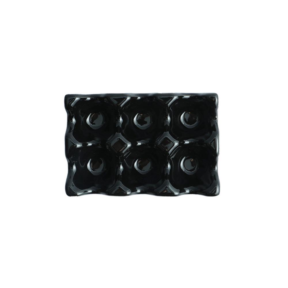 

Anti-Slip Egg Box Ceramic Egg Storage Box Durable Eggs Case чорний