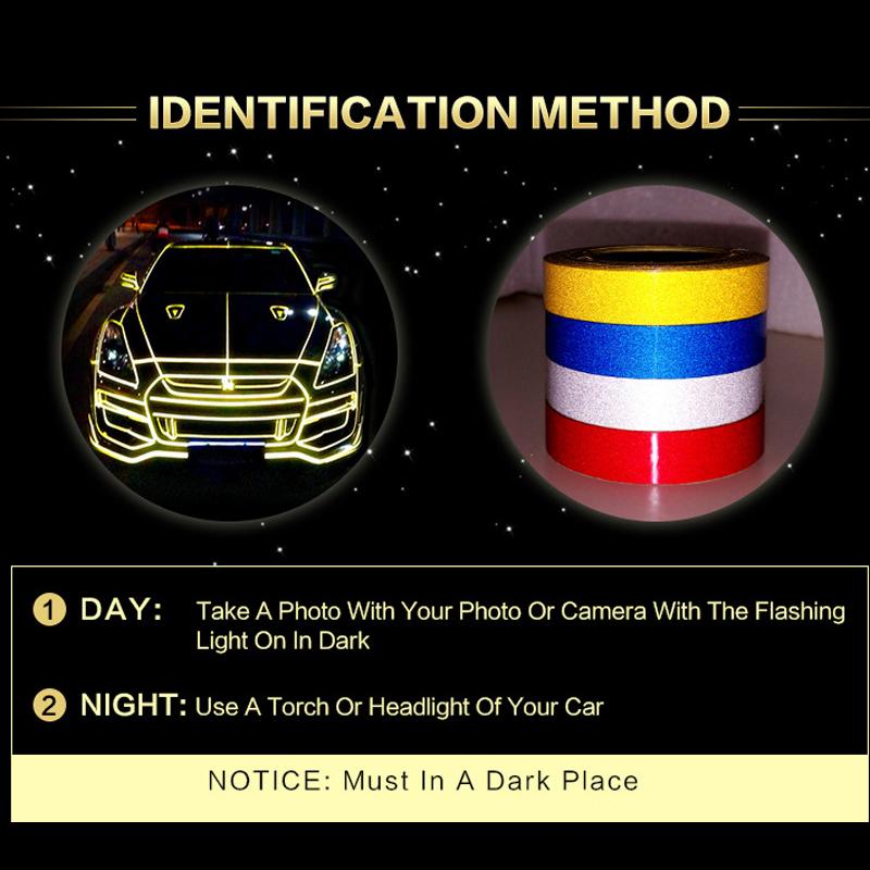 2cm*5m Auto Reflexní Páska Auto Bezpečnostní Výstražná Nálepka Reflektor Ochranná Páska Pás Pro Nákladní Automobily Motocykl Auto Nálepky