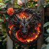 3D Metal Tin Sign Wall Art - Vintage Gothic Dragon Decor - Halloween Home Gift Weather Resistant