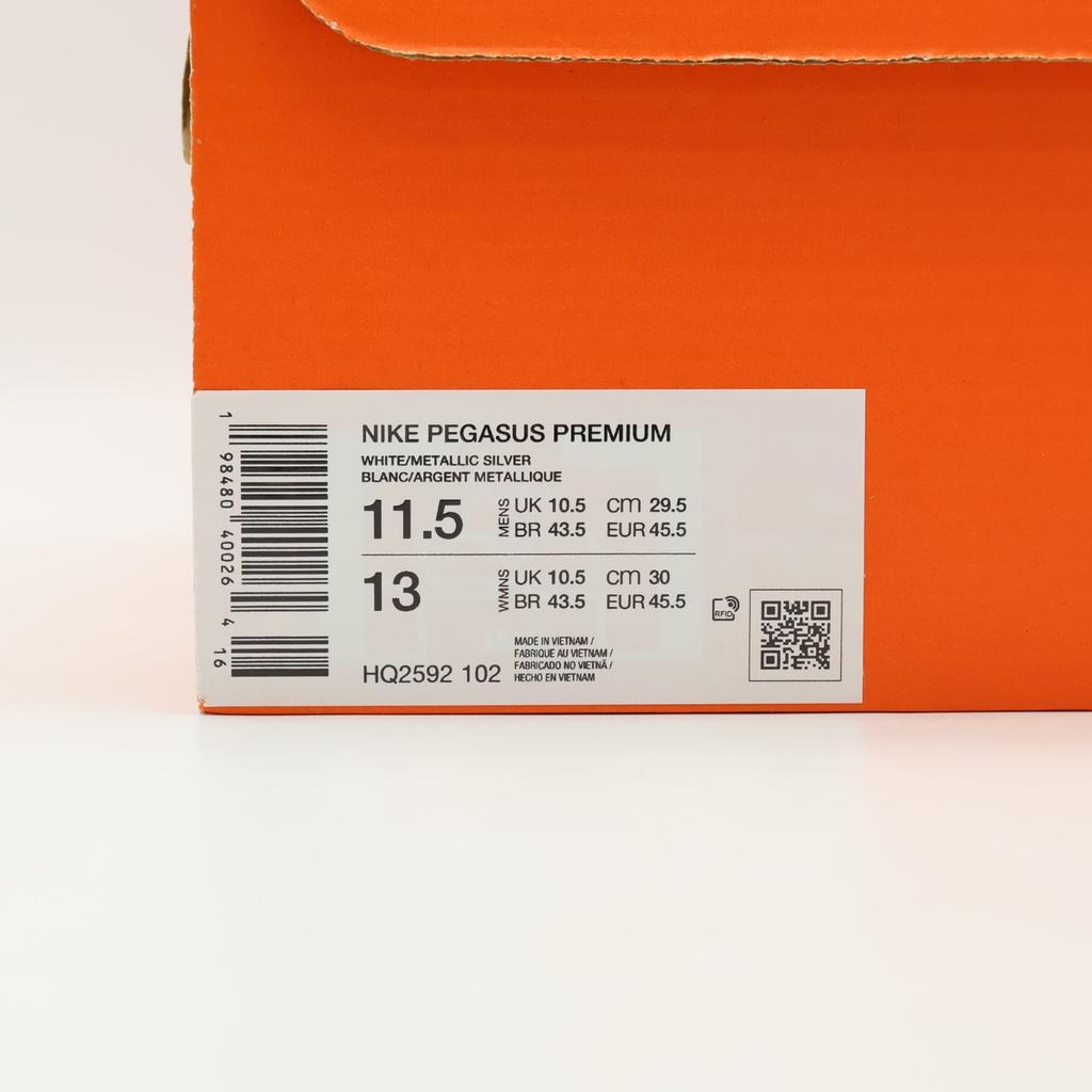 HQ2592-102 Nike Pegasus PRM White Metallic Silver Metallic Silver (Men's)