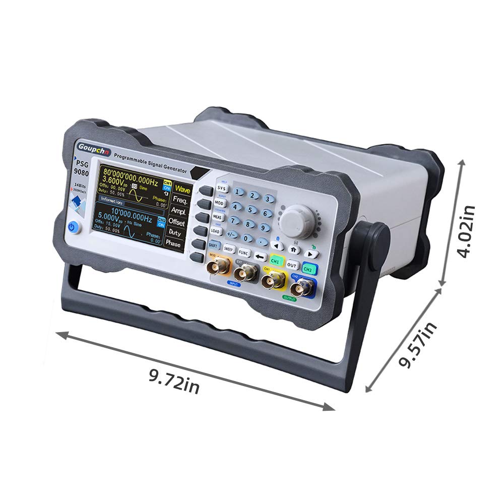 Cleqee 80Mhz Signal Generator Dual Channel Programmable Digital Signal Generator Arbitrary Wave Generator Signal Source Frequency Modulation Amplitude