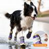 Dog Rain Boots Waterproof High-Top Adjustable Velcro Pet Shoes Large Dogs All Non-Slip Thick Sole
