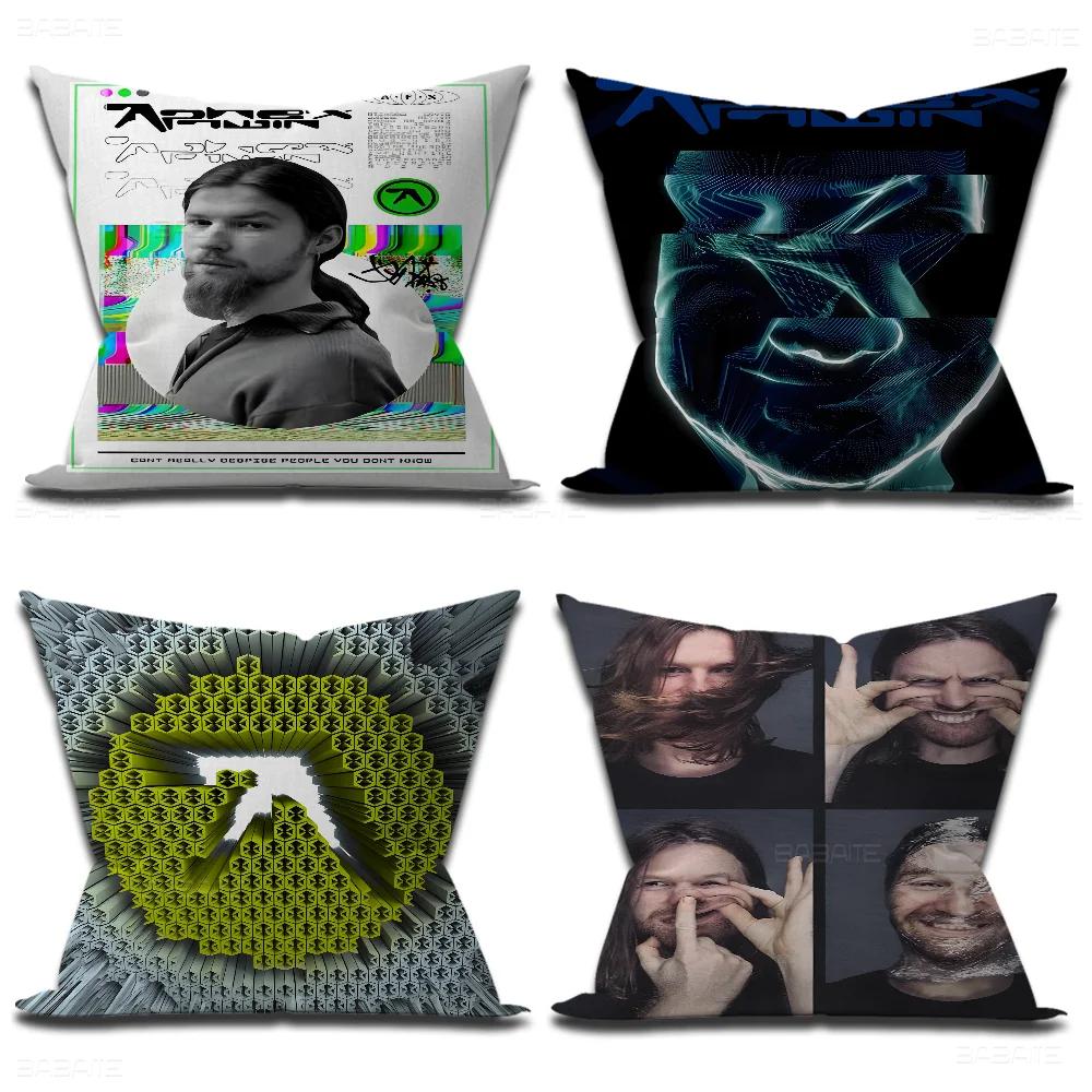 Aphex Twin DJ Pillow Cover Sofa Cushion Cover Home Room Decoration Children Gift
