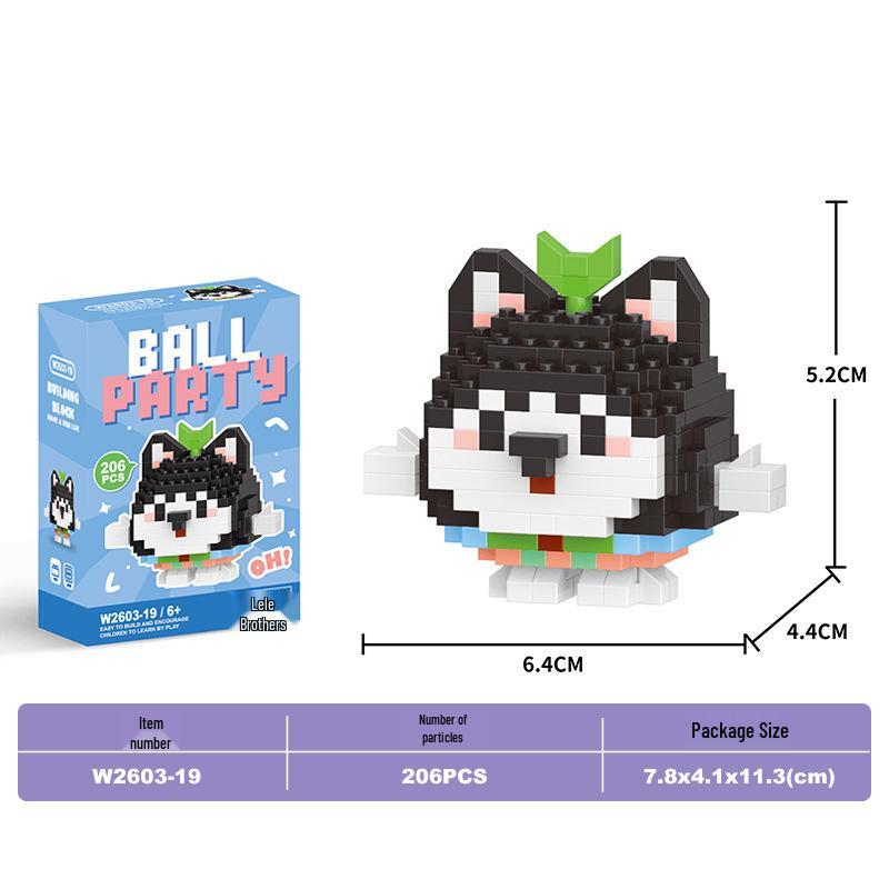 Lele Brothers Micro Building Blocks - Educational Small Animal Sets for Kids, Compatible with Lego, Boys' Toy Gifts