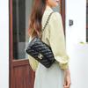 Xiaoxiangfeng CF Chain Bag 2025 New Grid Shoulder Crossbody Women's Leather Fashionable Versatile Armpit