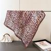 European American Leopard Print Imitation Silk Square Scarf Shawl Versatile High-end Feeling Neck Small Headscarf Women