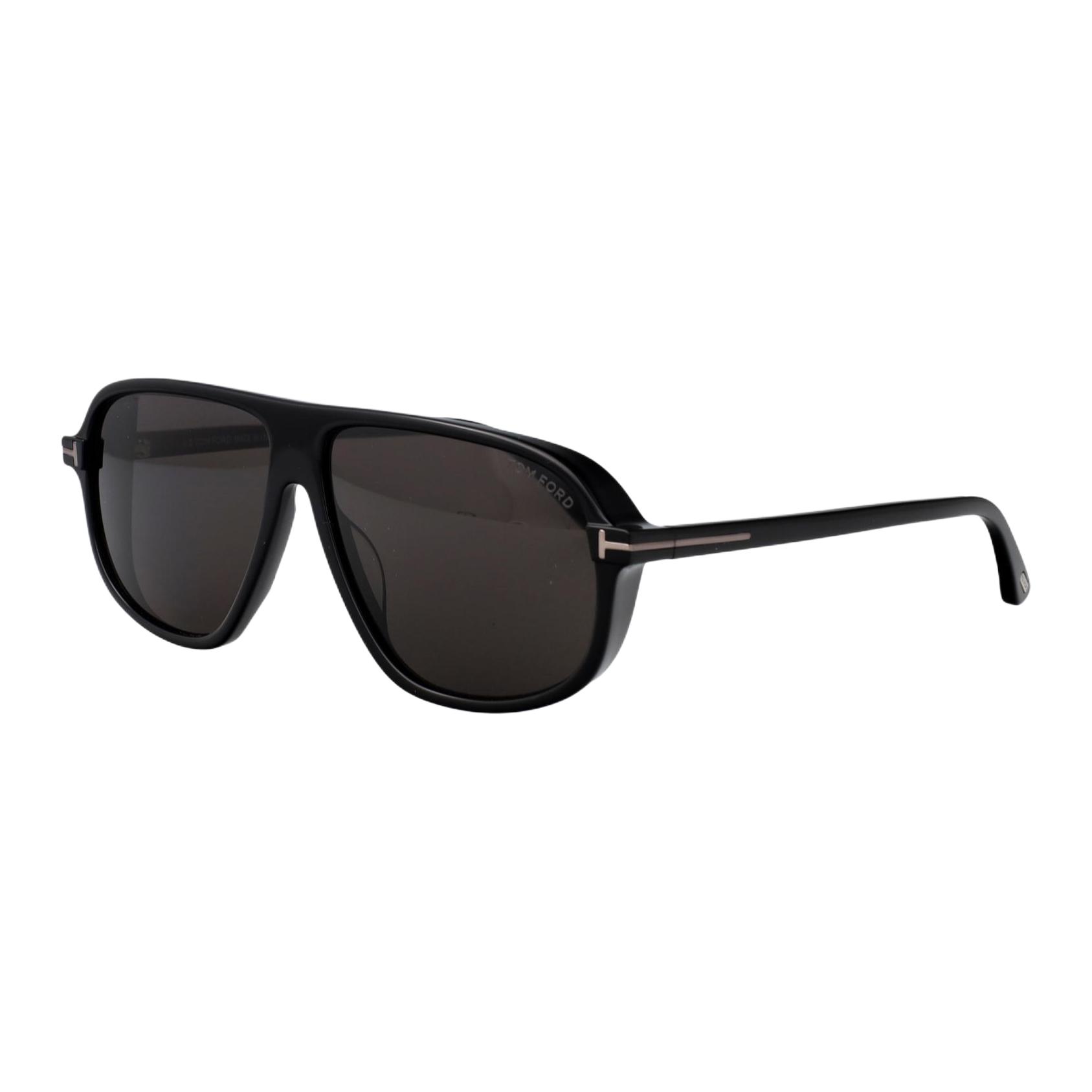 TF Full Frame Design Plastic Irregular Shape Sunglasses Men sunglasses Black FT1208N 61,Black