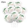 Wedding Balloons 12 Inch White Balloons with Hearts Eucalyptus Prints Romantic Balloons for Wedding Engagement Registry Office Marriage Decoration