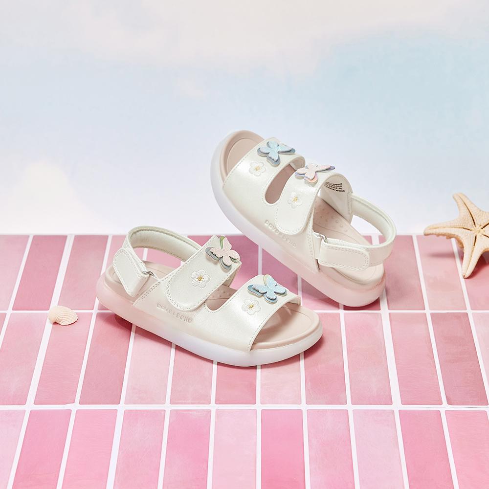 Dave Bella Children Sandals Girls Shoes Summer Anti-slip Cool Beach Casual Sweet Fashion Outdoor Sandal Cute Butterfly DB2261420