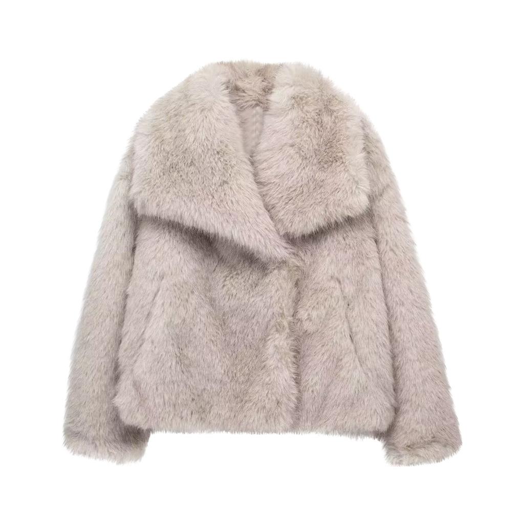 Women Winter Coats Fleece Cropped Jacket Long Sleeve Open Front Cardigan Warm Outerwear Fall Clothes