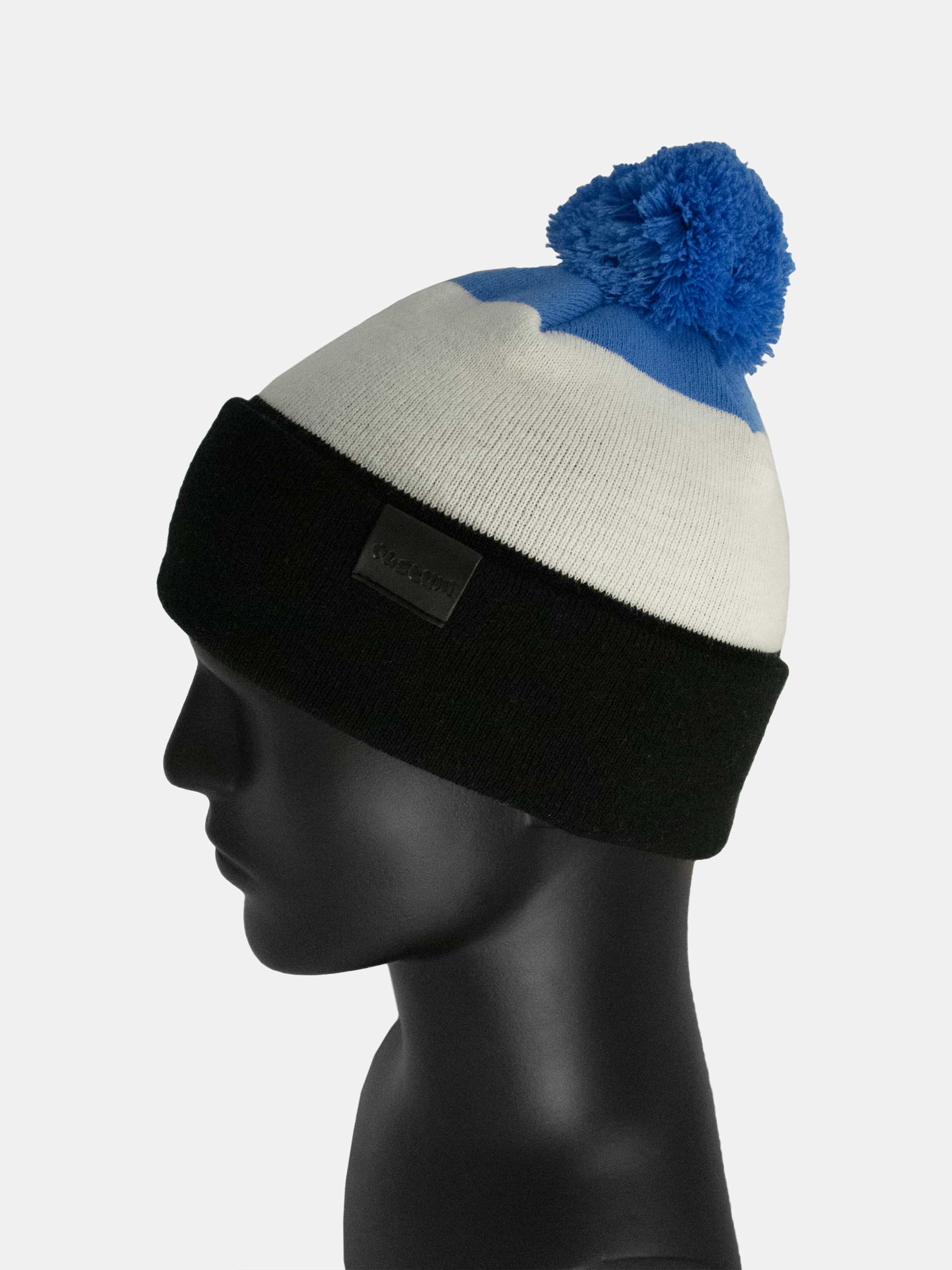 

Шапка Custom Wear Tricolor з бумбоном 46cm-56cm білий/яскраве небо синє кольору