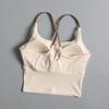 Women's Strappy Back Yoga & Pilates Tank Top with Chest Pad - Fitness & Running Sportswear