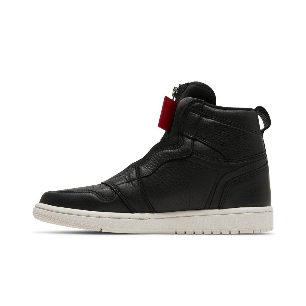 Womens Air Jordan 1 Retro High Zip 'Black' (women's sizes) Black / Phantom-Gym Red Vintage Basketball Shoes AT0575 006