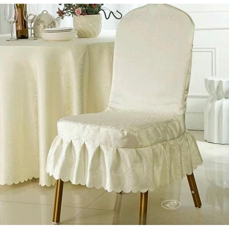 

Чехол на банкетный стул с крючком, чехол на стул с цветком, чехол на стул, гостиничная ткань, чехол на гостиничный стул, чехол, нейтральный, нейтральный, утолщенный Creamy-white croquet short