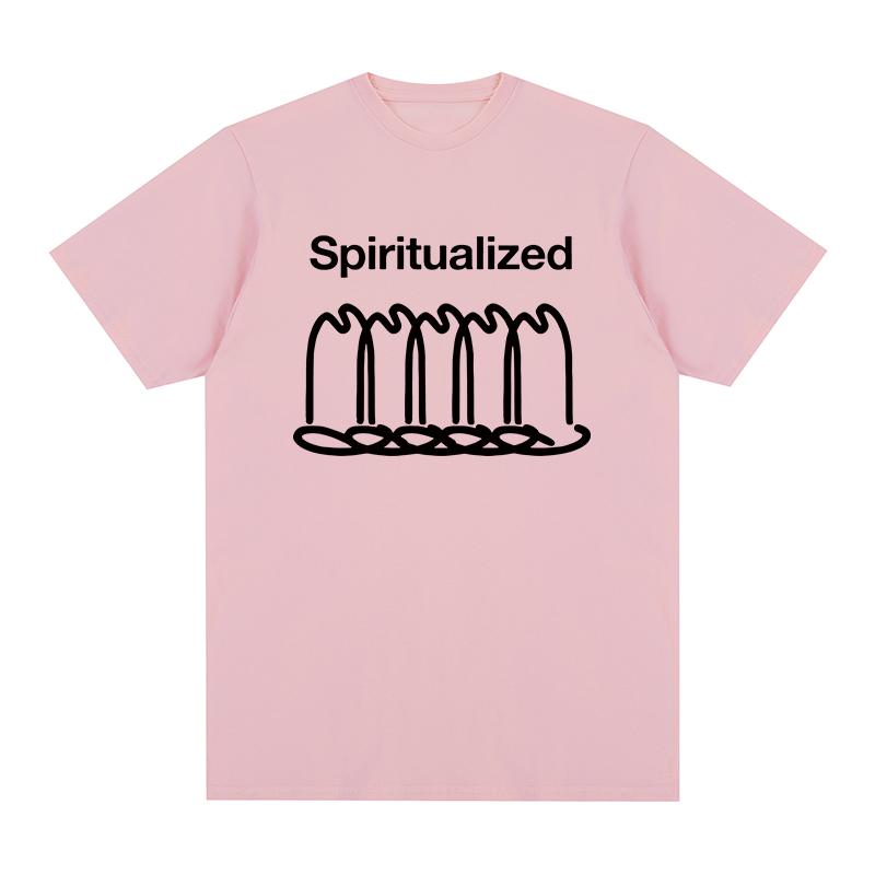 spiritualized Vintage Tshirt Graphic YK Idea Casual Cotton Unisex T shirt New Tee Tshirt Womens Tops