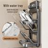 Suction Cup Wall-Mounted Pot Lid and Cutting Board Rack