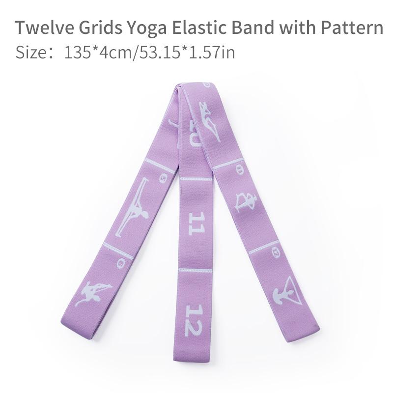 Multi-Functional Slimming Resistance Bands Yoga Strap Elastic Band 8/10/12 Grids for Latin Training, Dance, Pilates, Gymnastics