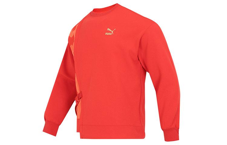 PUMA CNY Sweatshirts Men s Red Crew Neck Moderate Regular 539592-11 M