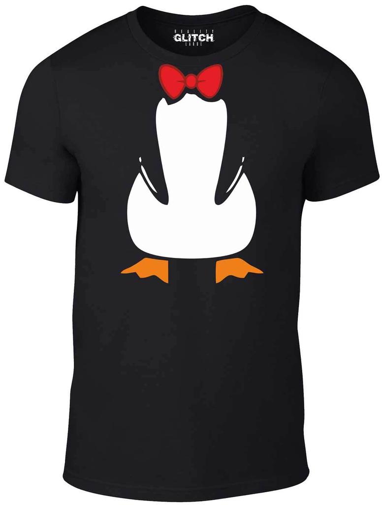 Penguin Suit T-Shirt Mens Womens Tees Top - Funny T Shirt Mens Womens Tees Top Fancy Dress Joke Cute Animal Bow Tie Cool