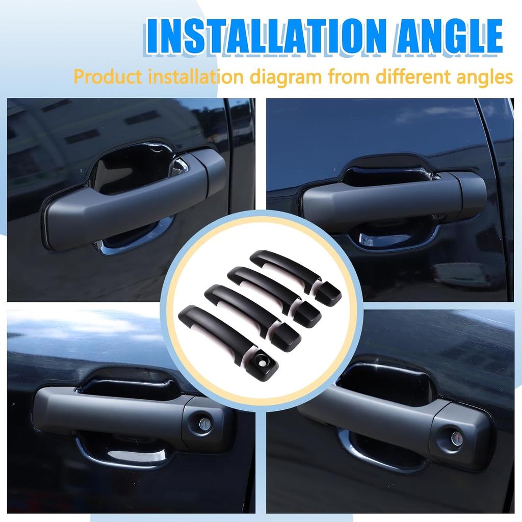 LLKUANG Car Exterior Door Handle Cover Fit for Toyota Tundra 2007-2021 Sequoia 2008-2020,Door Handle Cover Outside Door Handle Protector Shell