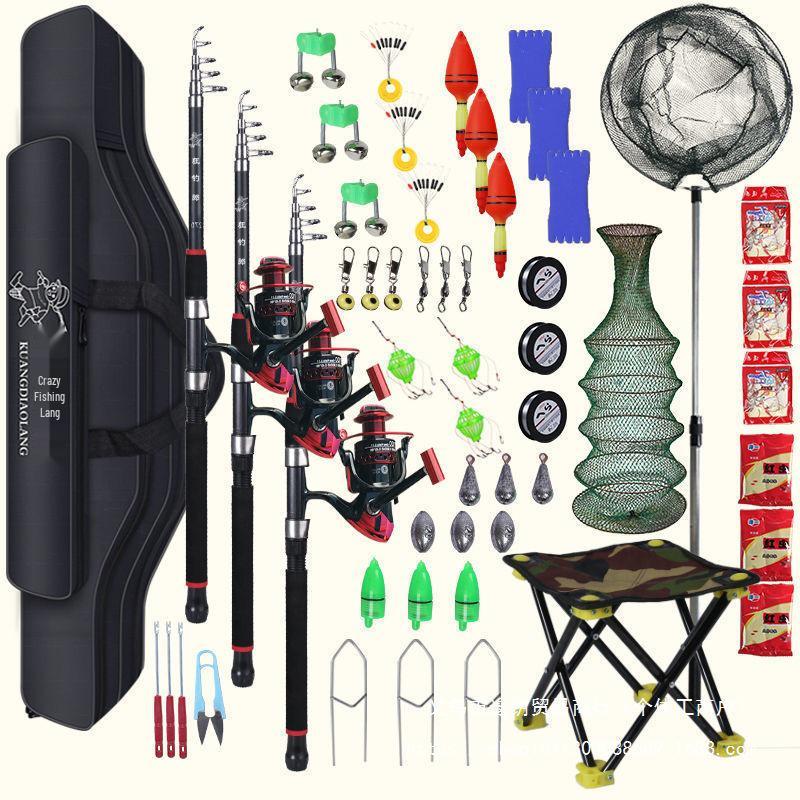 Complete Sea Fishing Rod Set - Long Cast Casting Rod with Fishing Gear & Tackle