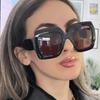 Fashion Trend Square Large Frame Street Pography Women's Sunglasses Summer Vacation Accessories