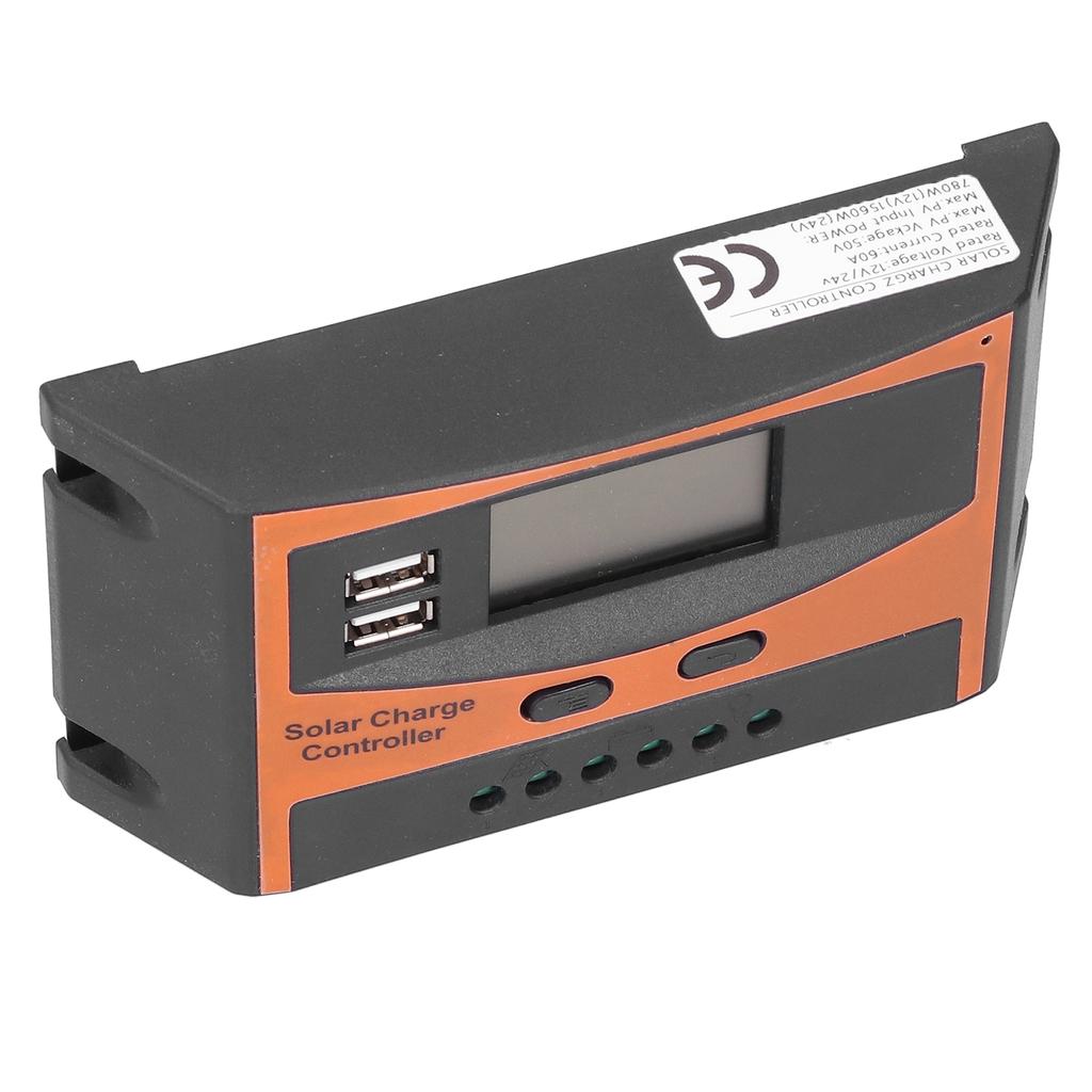 12V/24V Solar Charge Controller IP32 Waterproof High Efficient PWM Solar Power Controller60A