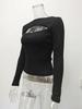 2022wish Women's Ribbed Cut-out Short-Sleeve Bust-Enhancing Top