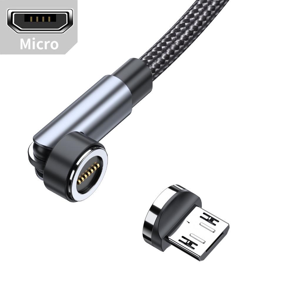 

Магнітний кабель 3-в-1, що обертається на 540°, для швидкої зарядки пристроїв Android, Type-C та Apple 1m