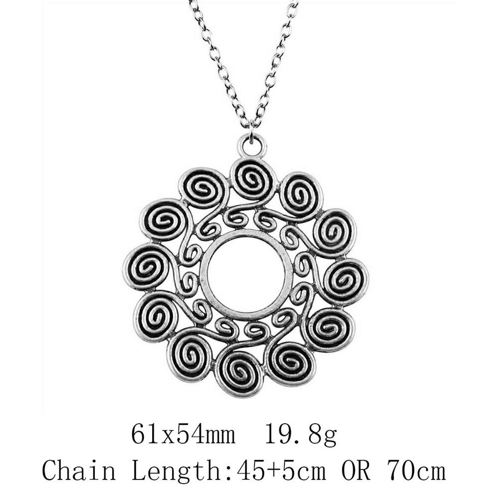Back To School Christmas Necklace Flower Of Life 45cm Or 70cm Long Chain Necklace Home Garden Necklaces With Pendant