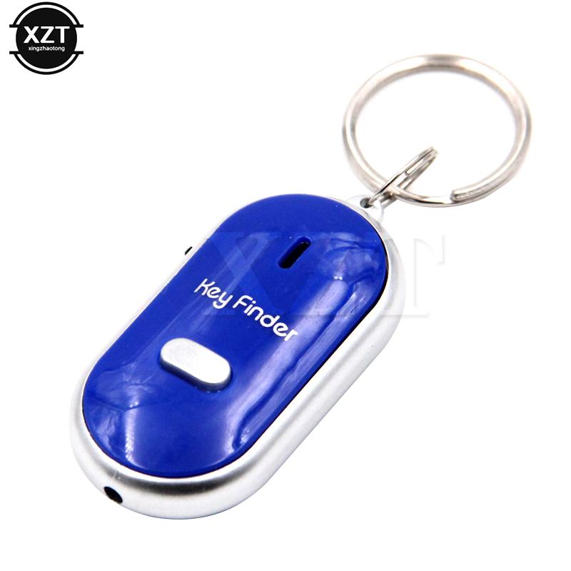 

Anti-lost Mini Keychain LED Whistle Key Finder Flashing Sound Beeping Remote Kid Bag Wallet Lost Keyfinder Locator Keyring Track синий