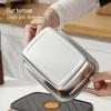 304 Stainless Steel Fresh-Keeping Bento Box with Plastic Lid – Portable, Food-Grade Storage for Fruit and More