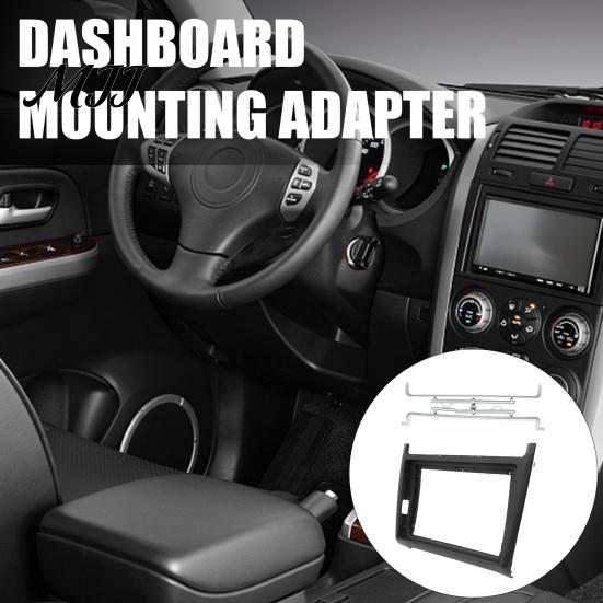 Car Navigation Console Bezel 9 Inch Radio Dash Kit for Volkswagen 2014, Stereo Fascia Panel Vehicle Installation with Mounting Brackets Screws, Center