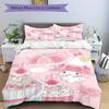 3pcs Cartoon My Melody Print Cover Set Ultra Soft, Breathable, and Comfortable Bedding with Stylish Design for Bedroom and Guest Room Decor 1 Cov
