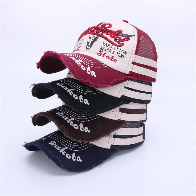 Neue coole Mode Herren gewaschene Baumwolle Baseballkappe Retro Vier Jahreszeiten Männlich Outdoor Sport Kappe Hut Für Herren Accessoire