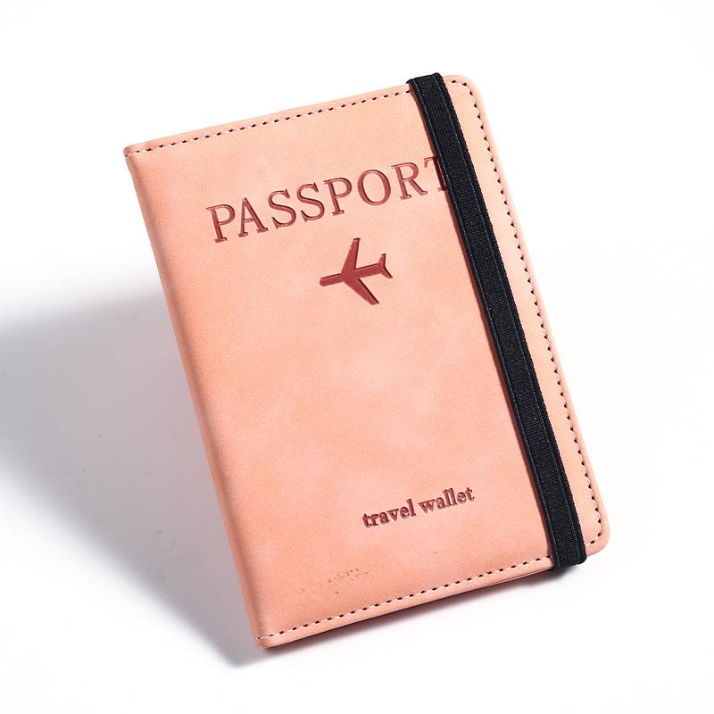 Women Men Rfid Vintage Business Passport Covers Holder Multi-Function Id Bank Card Pu Leather Wallet Case Travel Accessories