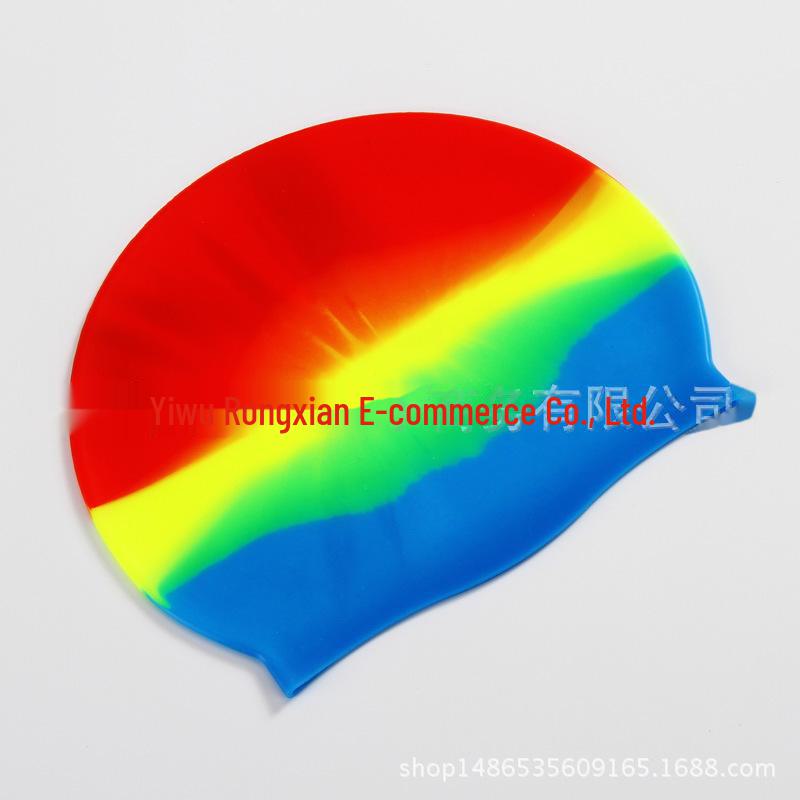 Non-Slip Waterproof Silicone Swim Cap for Adults – Comfortable, Logo Customizable
