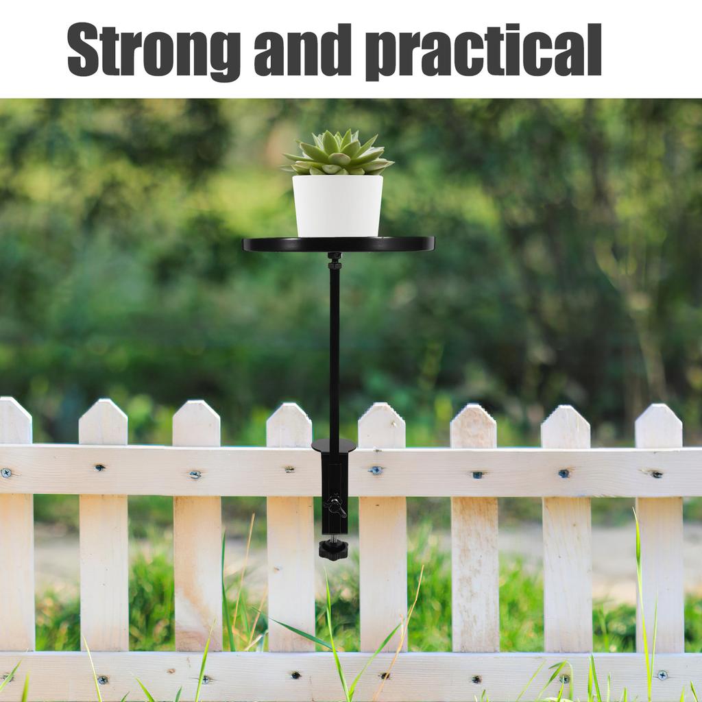 Adjustable Metal Plant Stand Black Iron Flower Rack for Windowsill Succulent Window Shelf Clamp-on Indoor Planter Shelf Garden
