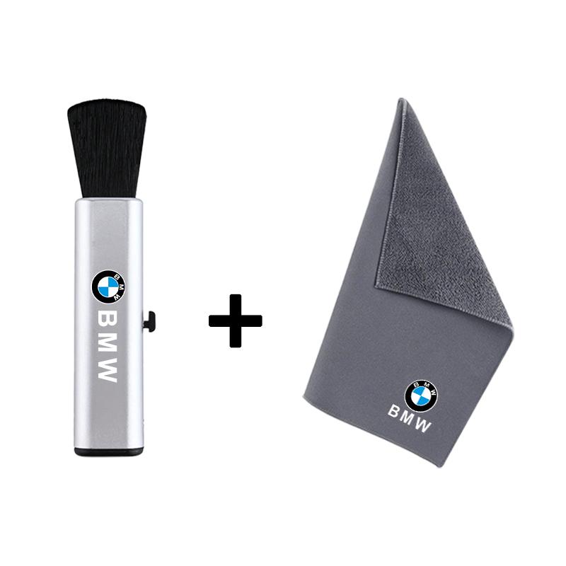 ORWI7 Car Cleaning Soft Brush Dust Sweep Tool Drying Cloth Stickers For BMW Performance F30 F20 F10 F40 E92 E91 G20 G30 G06 G07 G11