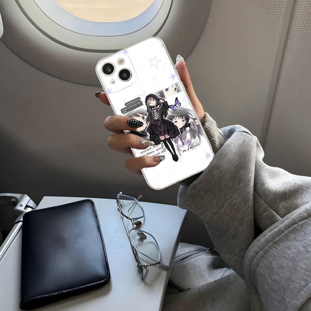 Cute Anime Puella Magi Madoka Magica For IPhone 17 16 15 14 13 12 11 Pro Max Plus Mini Funda For Transparent Cover
