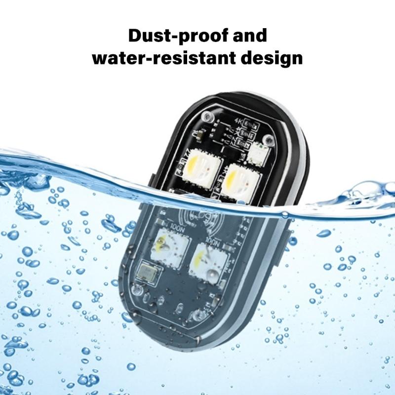 Remote Control Wireless LED Strobe Light USB Charging LED Emergency Warning Light for Car Motorcycle Aircraft Bike