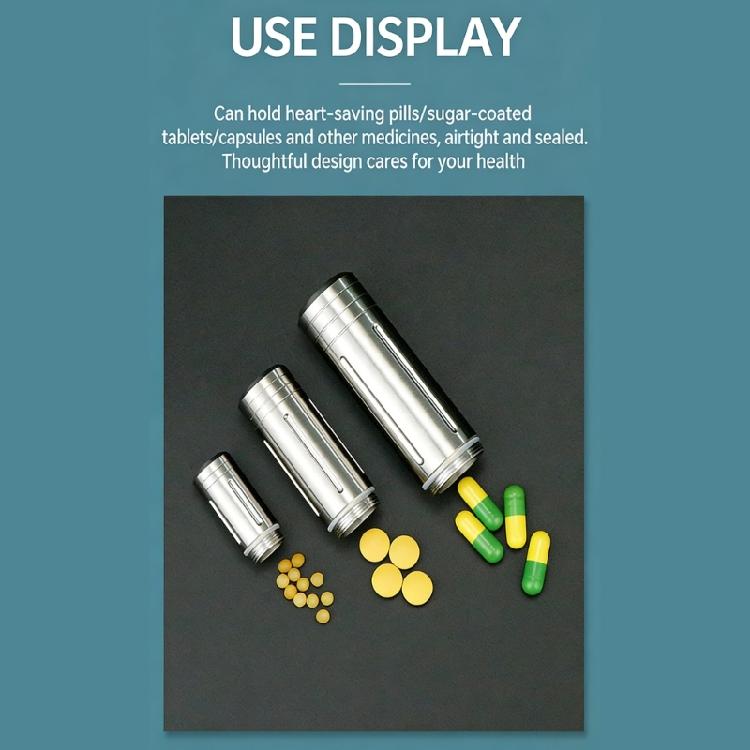 Portable Waterproof Medicine Box Case Holder Travel Pills Box Case Stainless Steels Pills Container Bottles Enduring